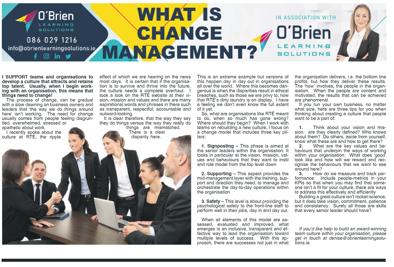 The Clare Echo: What is Change Management?