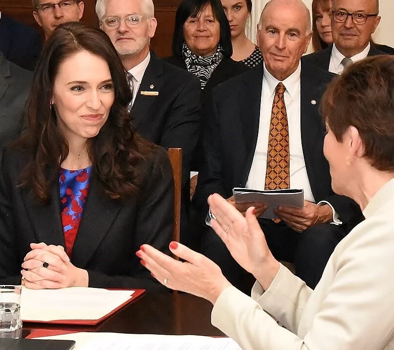 Prime Minister Jacinda Ardern being sworn in to cabinet