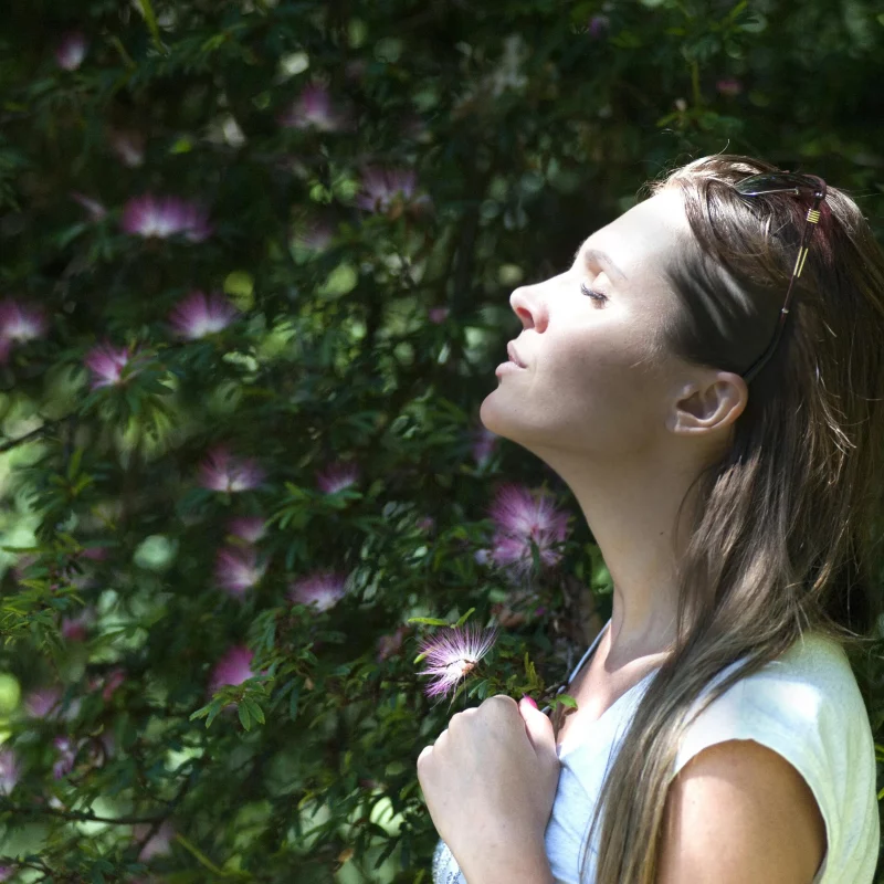 Woman Sitting in Nature