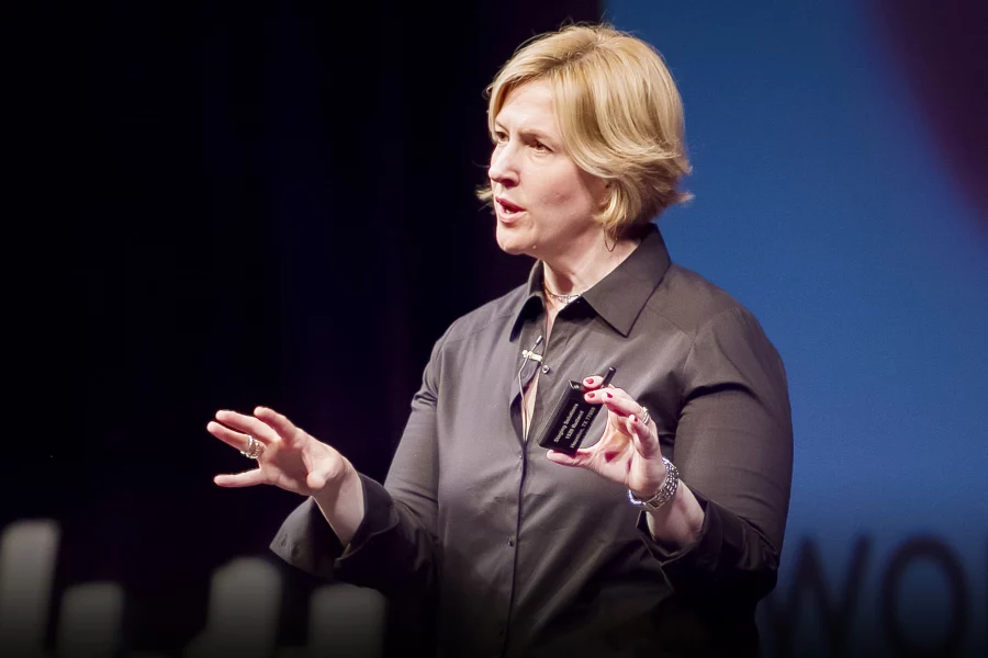 Dr. Brené Brown stood on stage giving her TEDTalk about the power of vulnerability in leadership